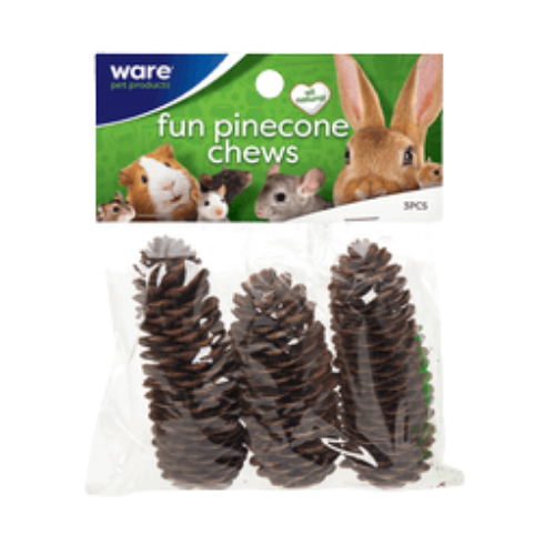Ware Fun Pinecone Small Animal Chew Toy 3 pk