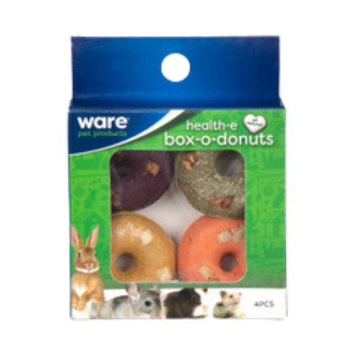 Ware Health-e Box-O-Donuts Small Animal Chew Toys 4 pk