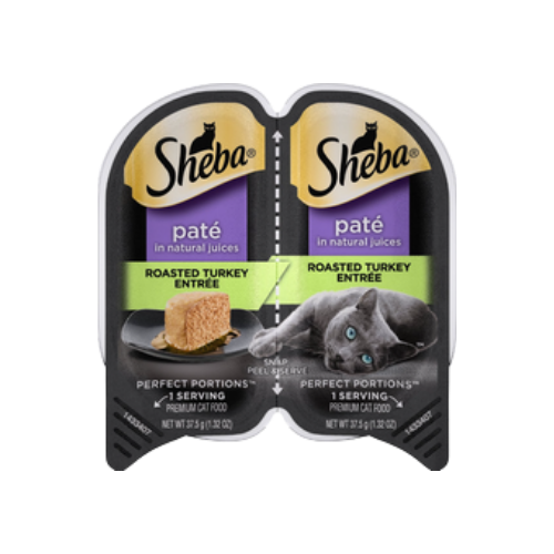 Sheba Perfect Portions Grain-Free Roasted Turkey Entrée Pate Wet Cat Food