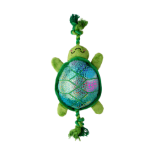 Pet Fringe Studio Summertime Shello There! Plush Turtle Dog Toy 8 in