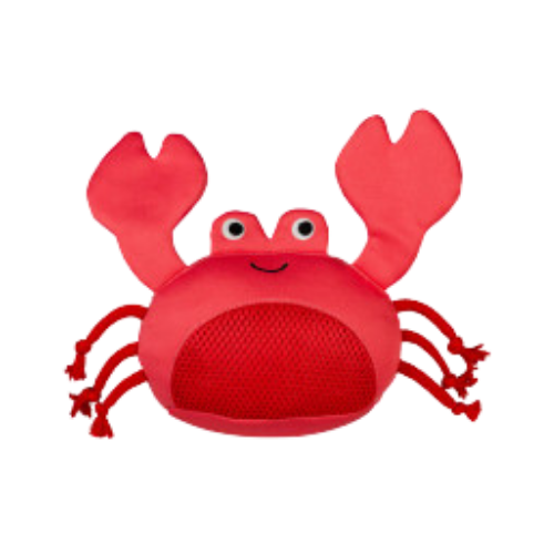 Pet Fringe Studio Summer Claws Floating Crab Dog Toy 9 in