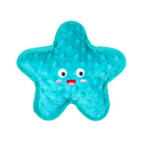Pet Fringe Studio Summer I'm a Star Durable Plush Starfish Dog Toy 9 in
