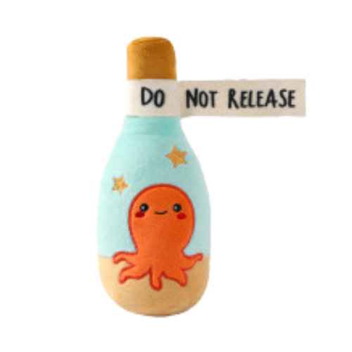 Hugsmart Summer Beach Daze Drift Bottle Plush Dog Toy 9 in