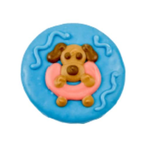 Bosco & Roxy Summer Pool Party Wet Fur Don't Care Dog Treat Cookie 