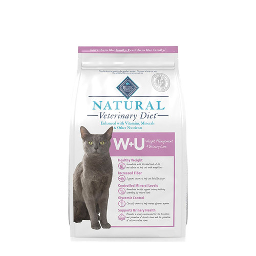 BLUE Natural Veterinary Diet W+U Weight Management + Urinary Care for Cats - Dry