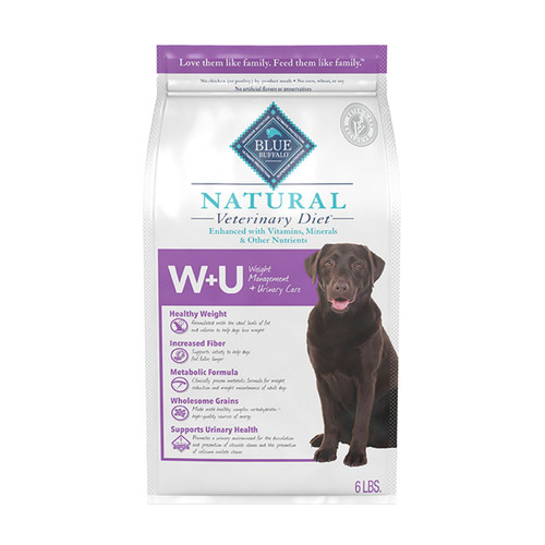 BLUE Natural Veterinary Diet W+U Weight Management + Urinary Care for Dogs - Dry