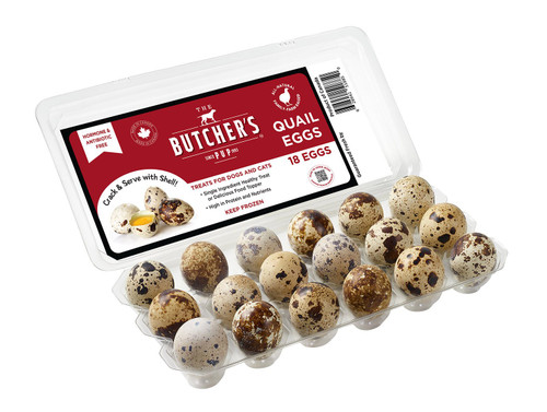 The Butcher's Pup Frozen Quail Eggs for Dogs & Cats 18 ct