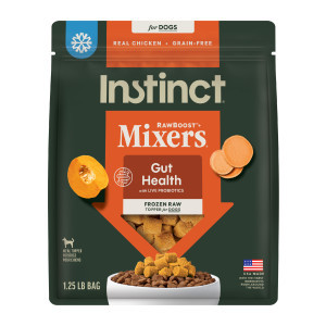 Instinct Raw Boost Mixers Gut Health Recipe Frozen Raw Dog Food Topper 1.25 lb