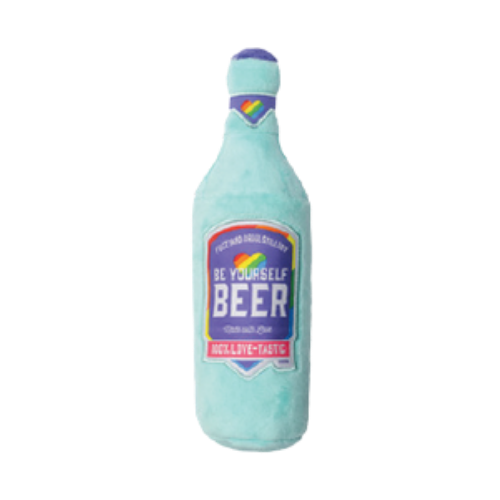 Fuzzyard Pride Be Yourself Beer Plush Dog Toy 