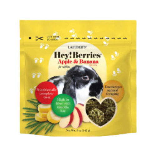 Lafeber's Hey! Berries Apple & Banana Treats for Rabbits 5 oz