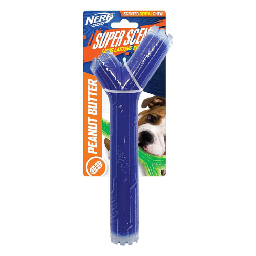 Nerf TPR Super Scent Peanut Butter-Scented Dog Chew Toy 10 in