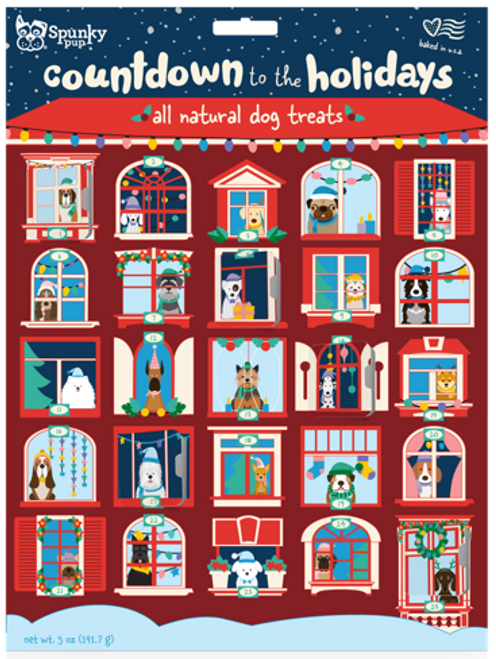 Spunky Pup Holiday Dog Treat Advent Calendar 25 ct