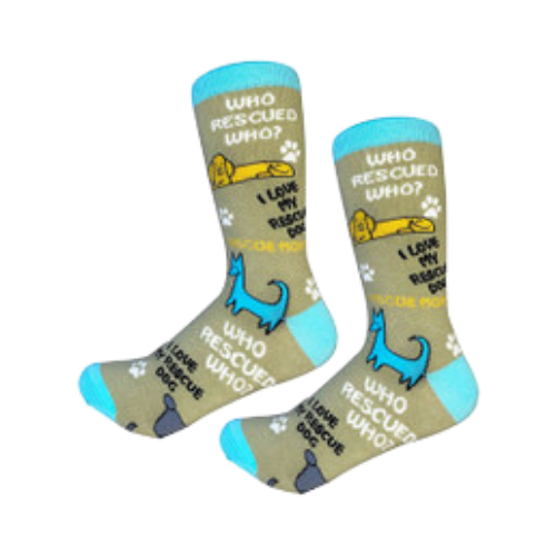 E & S Imports Who Rescued Who? Socks 