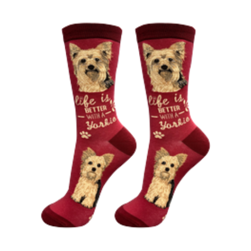 E & S Imports Life is Better With a Yorkie Socks 
