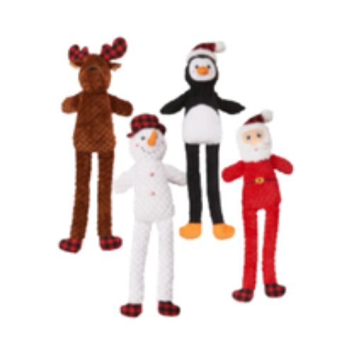 Spot Holiday Plaid Long Legs Plush Dog Toy, Assorted 23 in