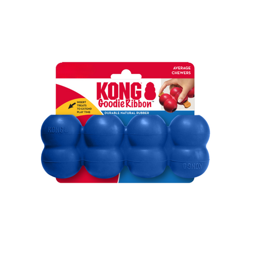 Kong Old Glory Natural Rubber Goodie Ribbon Bone Treat Dispensing Dog Toy