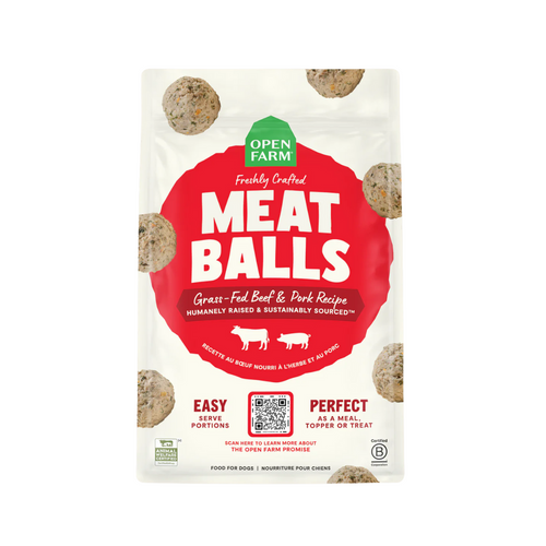 Open Farm Grass-Fed Beef & Pork Freshly Crafted Meatballs for Dogs 14 oz