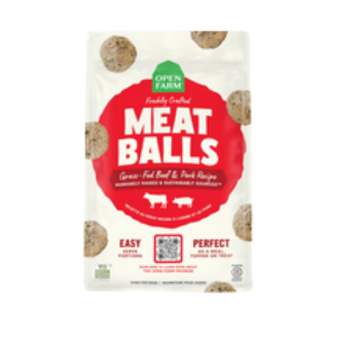 Open Farm Grass-Fed Beef & Pork Freshly Crafted Meatballs for Dogs 14 oz