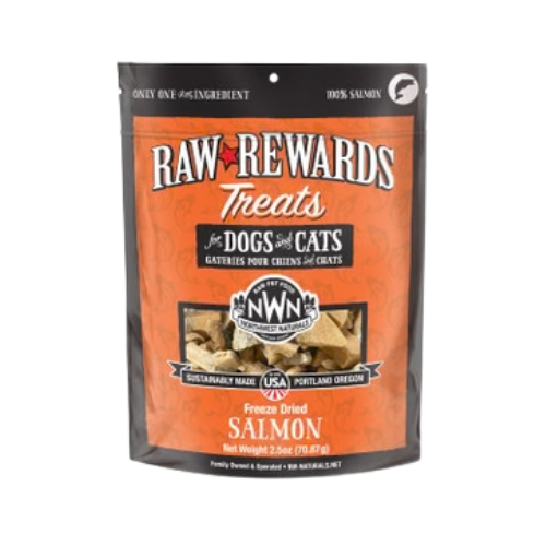 Northwest Naturals Raw Rewards Treats Freeze Dried Salmon for Dogs & Cats 2.5 oz