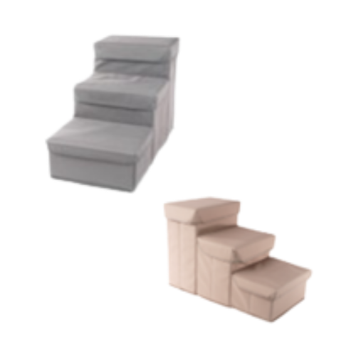 Pet Obsession Collapsible Pet Steps with Storage, 24 x 12 in