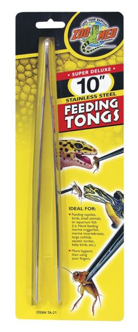 Zoo Med Stainless Steel Reptile Feeding Tongs 10 in