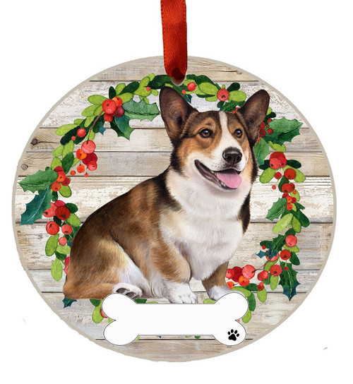 E & S Imports Welsh Corgi Full Body Ceramic Holiday Ornament 