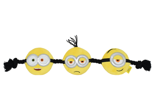 Multipet Minions 3-Head Rope Tug Dog Toy 17 in