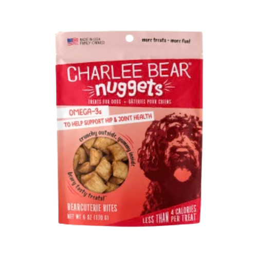 Charlee Bear Nuggets Bearcuterie Bites Crunchy Dog Treats for Hip & Joint Health 8 oz