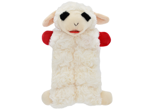 Multipet Lamb Chop Squeaker Mat Plush Dog Toy 9 in