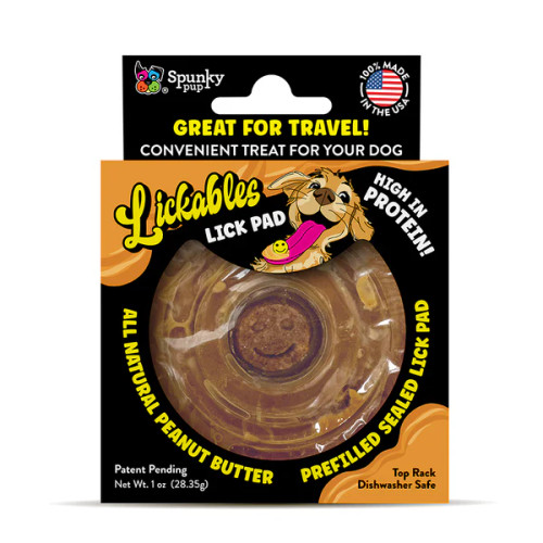 Spunky Pup Lickables Prefilled Peanut Butter Dog Lick Pad 