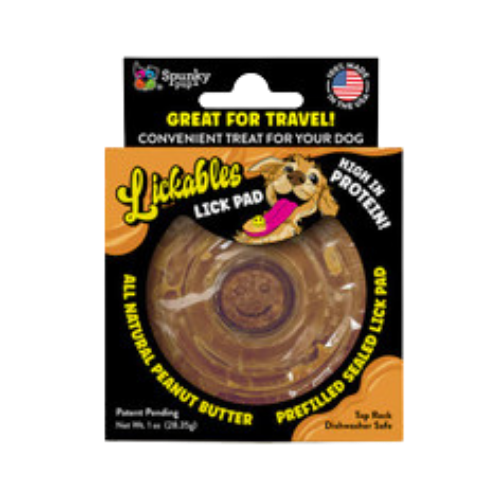 Spunky Pup Lickables Prefilled Peanut Butter Dog Lick Pad 