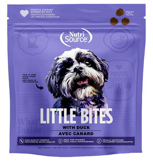 Nutrisource Duck Little Bites Dog Training Treats 6 oz
