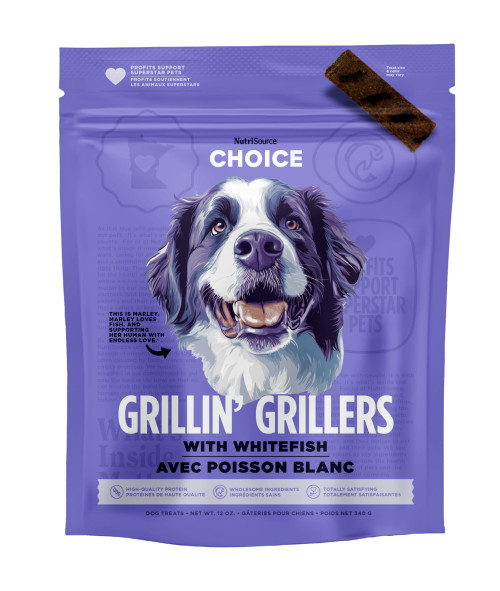 Nutrisource Whitefish Grillin' Grillers Dog Treats 12 oz