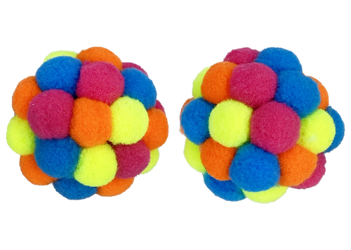 Incredipet Pom Pom Rattle Cat Toy 2 pk