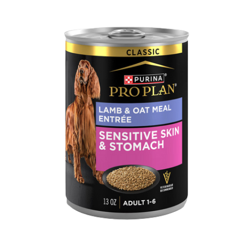 Purina Pro Plan Sensitive Skin & Stomach Lamb & Oat Meal Entrée Classic Wet Dog Food