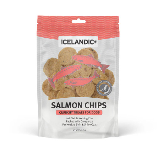 Icelandic+ Salmon Fish Chips Dog Treats 2.5 oz