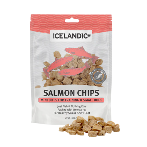 Icelandic+ Salmon Mini Fish Chips Dog Treats 2.5 oz