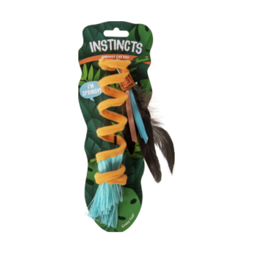 Smartykat Instincts Crazy Coil Springy Feather Cat Toy 
