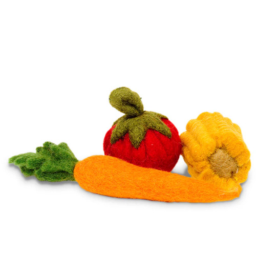 Karma Cat Wool Veggies Cat Toy 3 pk