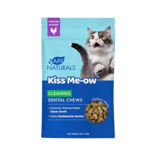 Ark Naturals Kiss Me-ow Cleaning Chicken Flavor Dental Chews for Cats 3 oz