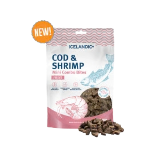 Icelandic+ Cod & Shrimp Mini Combo Bites Treats for Cats 