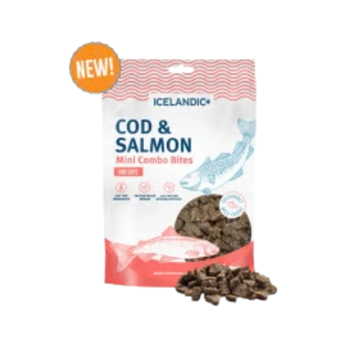 Icelandic+ Cod & Salmon Mini Combo Bites Treats for Cats 