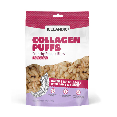 Icelandic+ Beef Collagen Puffs with Marrow Cat Treats .5 oz