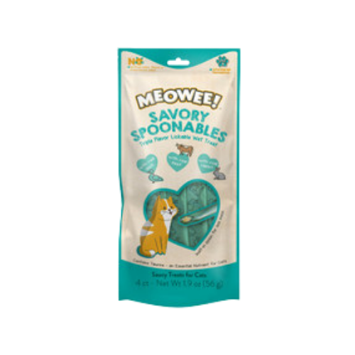 Meowee! Savory Spoonables Duck, Beef & Rabbit Lickable Cat Treats 4 ct