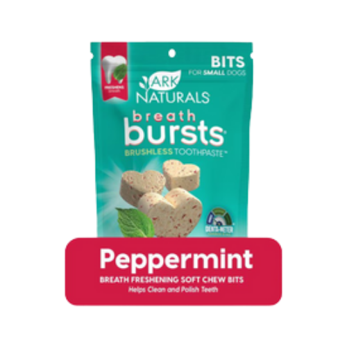 Ark Naturals Breath Bursts Peppermint Sticks Medium/Large Dental Dog Treats 6 oz