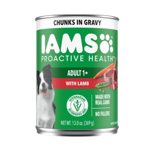 Iams Proactive Health Lamb Chunks in Gravy Canned Wet Dog Food