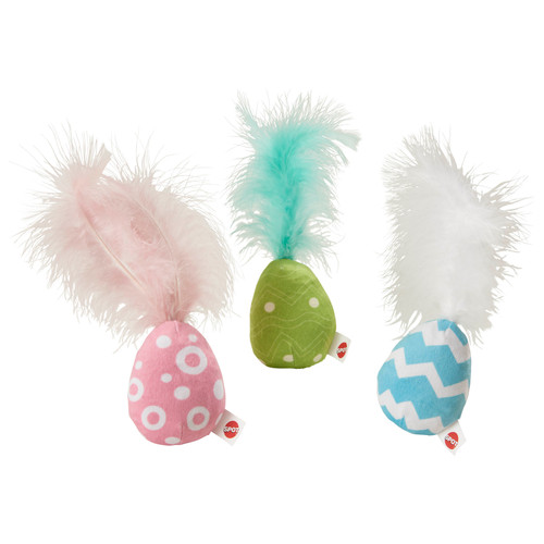 Spot Easter Feather Eggs Catnip Cat Toy 