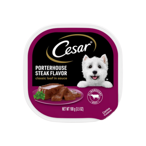 Cesar Cuisine Porterhouse Steak Wet Moist Dog Food