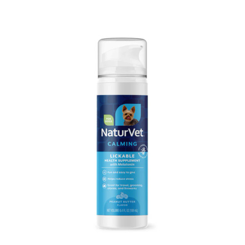 Naturvet Calming Peanut Butter Recipe Lickable Supplement for Dogs 6 oz