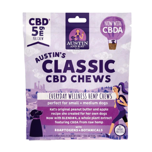 Austin & Kat Austin's Classic Small Batch Everyday Wellness 5mg CBD Hemp Soft Chews for Small to Medium Dogs